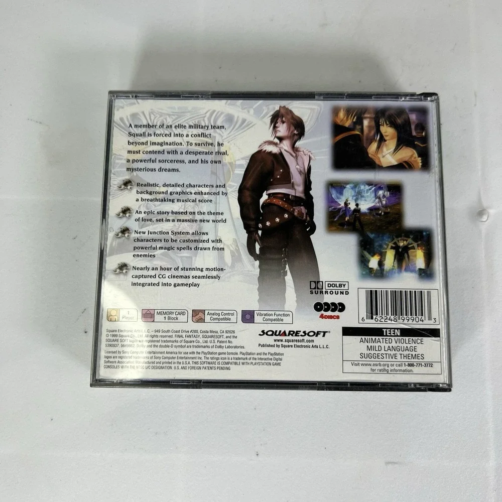 Final Fantasy VIII (PlayStation 1, 1999) Incomplete (missing Disc 1&2)